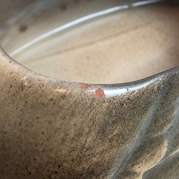 Vintage Ceramic Duck Planter Brown Black Speckled Glaze Rustic Cabin Decor - Picture 6 of 13